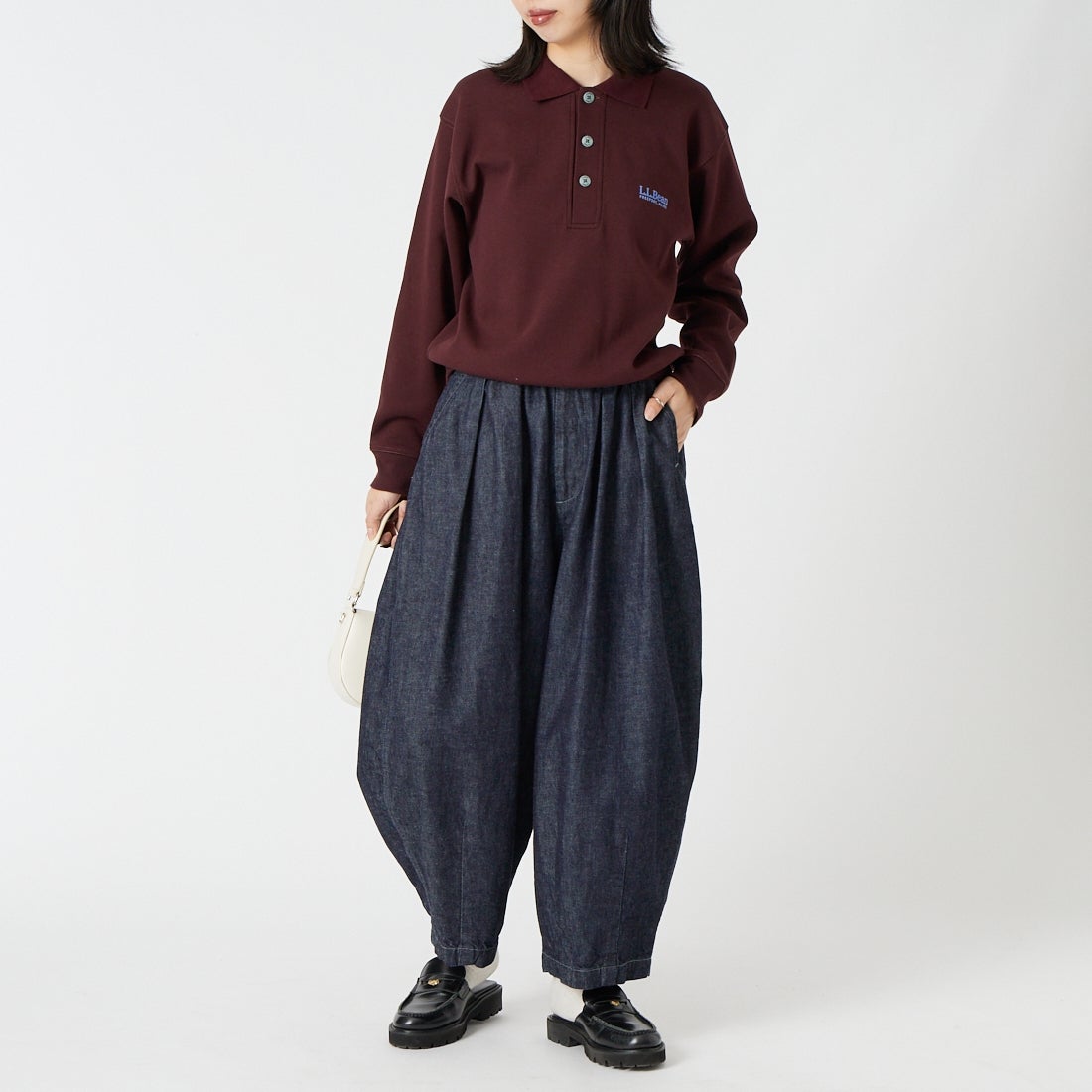HARVESTY [ハーベスティ] 10ozデニムサーカスパンツ [A12626] 98 ONE-WAS &&モデル身長：162cm 着用サイズ：0&&