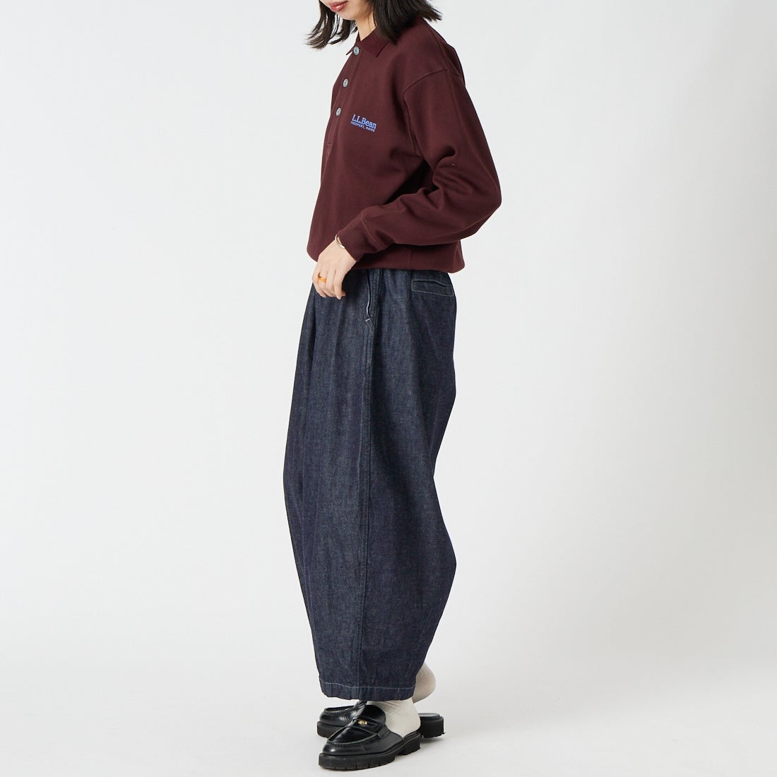 HARVESTY [ハーベスティ] 10ozデニムサーカスパンツ [A12626] 98 ONE-WAS &&モデル身長：162cm 着用サイズ：0&&