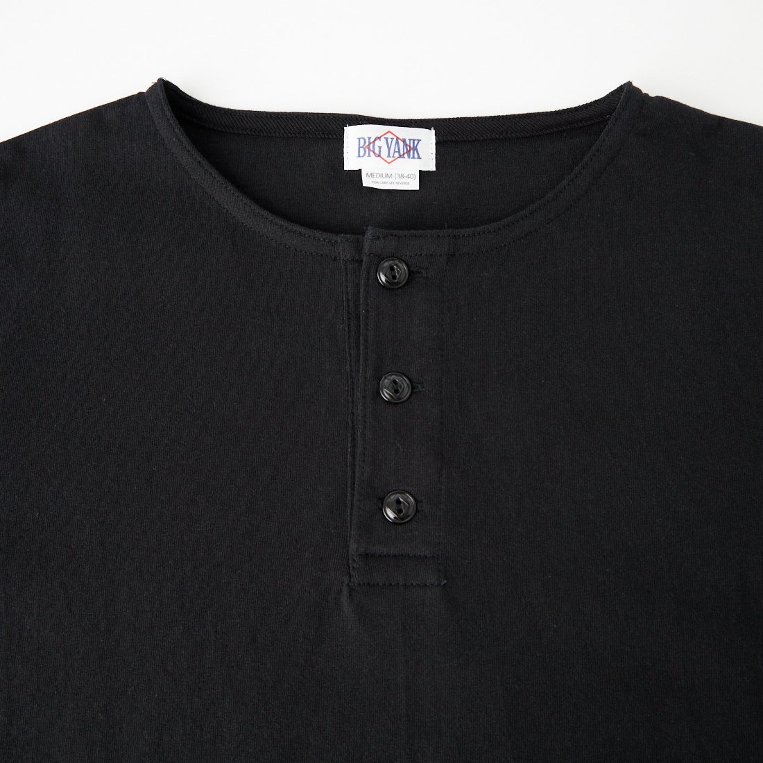 BIG YANK [ビッグヤンク] ヘンリーネック ロングスリーブTシャツ [602-261-15] 590 BLACK