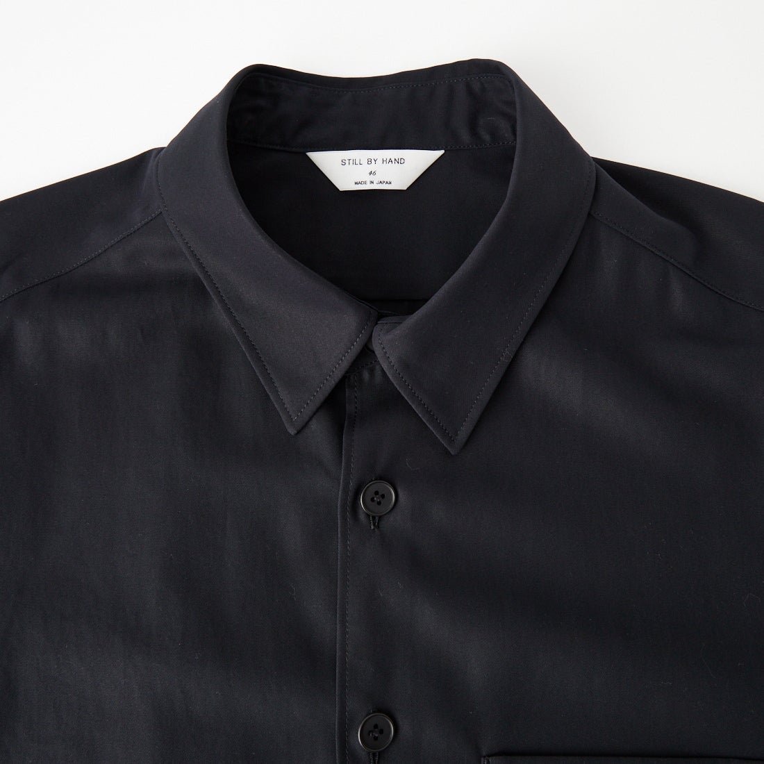 STILL BY HAND [スティルバイハンド] コットンツイルシャツジャケット [SH04263] INK BLACK