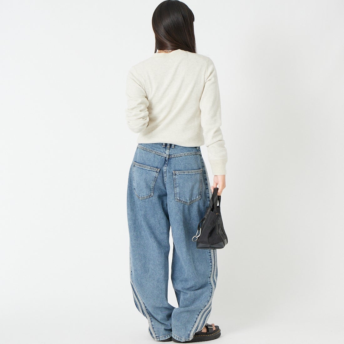 FAITH MILLS [フェイスミルズ] サーマルヘンリーネックプルオーバー [FAITH-251-01] OATMEAL &&モデル身長：162cm 着用サイズ：M&&
