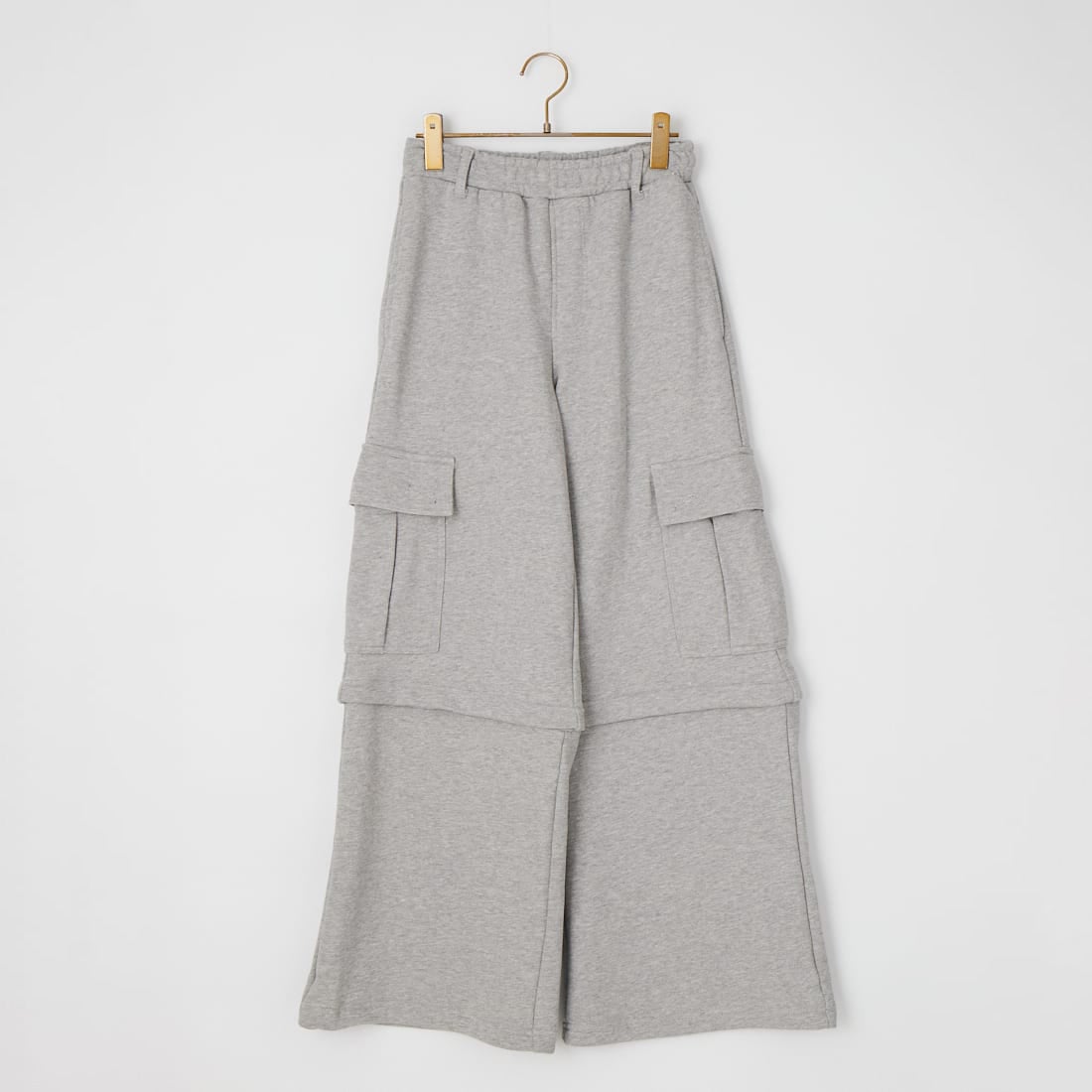 X-girl [エックスガール] エンブレムポケット 2WAYバギースウェットパンツ [105263031001] ASH