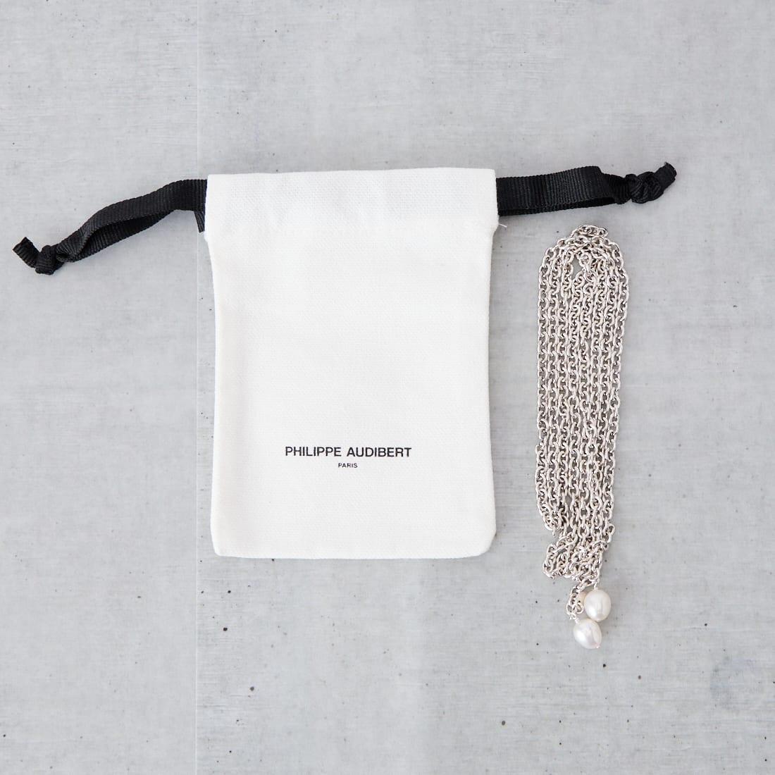 PHILIPPE AUDIBERT [フィリップ オーディベール] STOW ロングネックレス [SA6930] SILVER