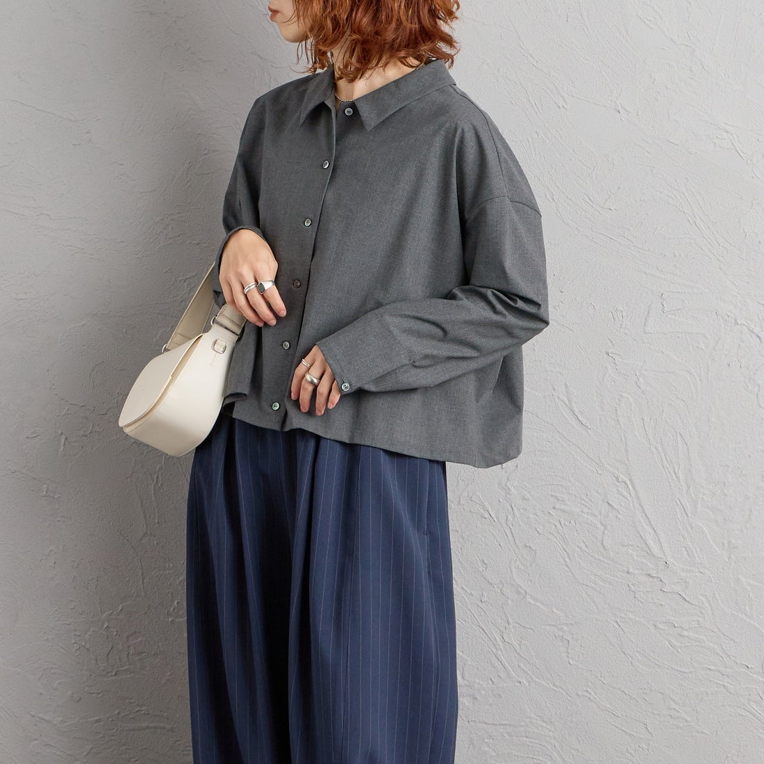 92 C.GRAY&&モデル身長：158cm 着用サイズ：F&&