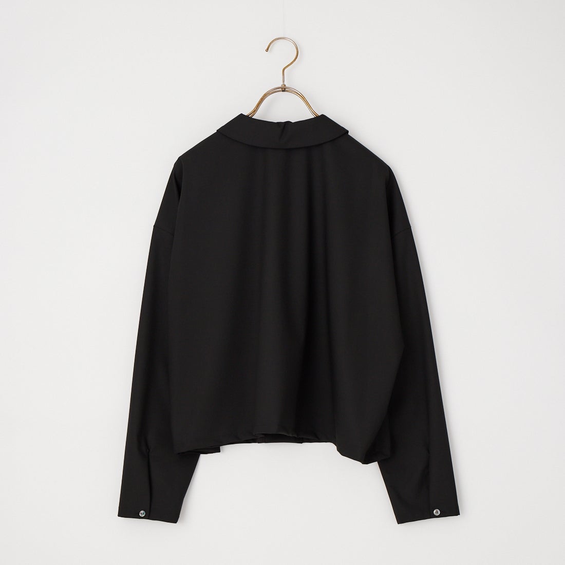 mizuiro ind [ミズイロインド] T/Rワイドシャツ [3-230129] 99 BLACK