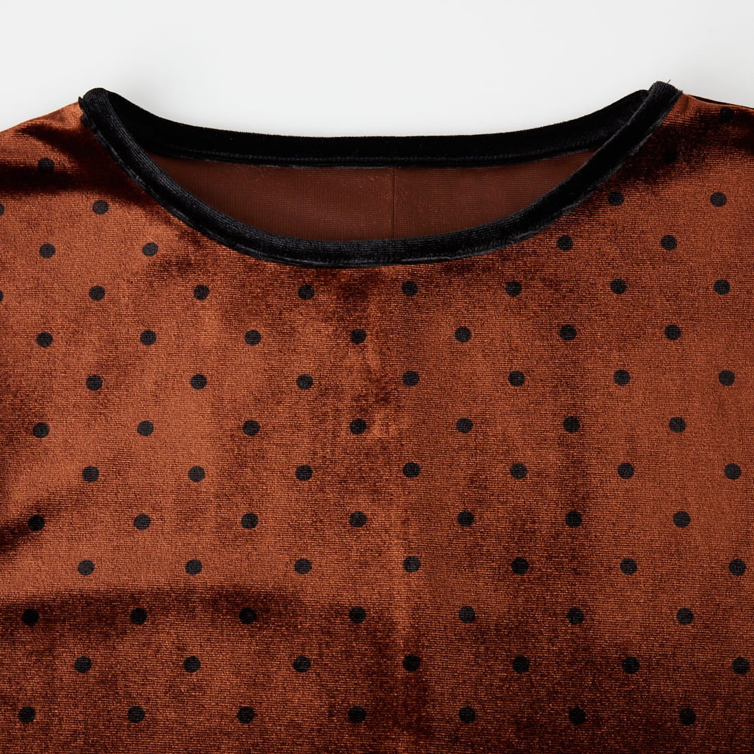 Jeans Factory Clothes [ジーンズファクトリークローズ] パイピングベロアドットプルオーバー [04338-AD] BROWN