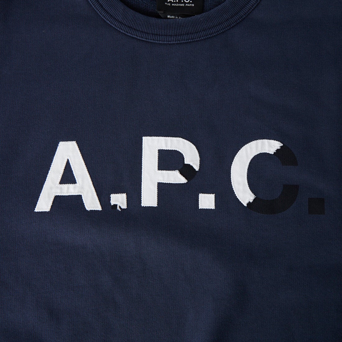 A.P.C. [アー・ペー・セー] ヴィンテージスタイルスウェットシャツ [APC-VINTAGE] 38 MARINE