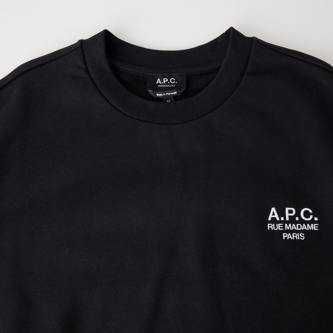 A.P.C. [アー・ペー・セー] APCロゴ刺繍 スウェットシャツ [STANDARD-RUE-MADAME] 99 NOIR