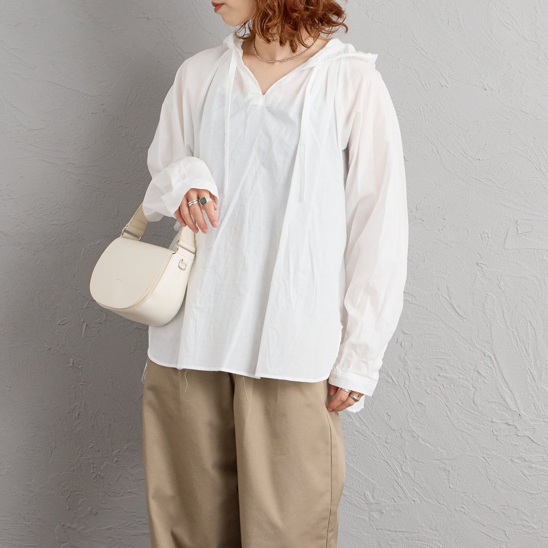 11 OFF WHI&&モデル身長：158cm 着用サイズ：F&&