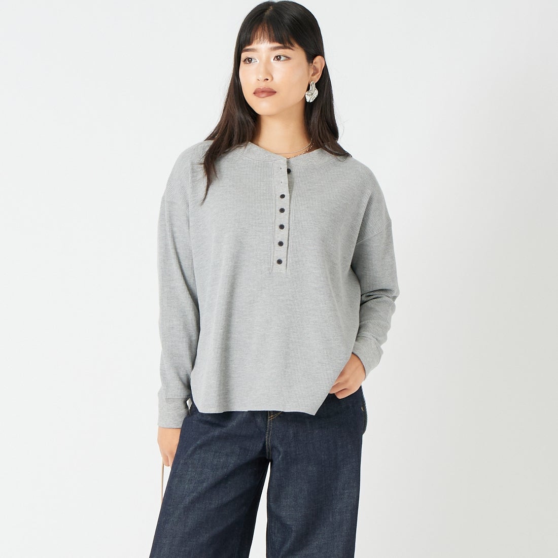 805 ｸﾞﾚｲ&&モデル身長：162cm 着用サイズ：F&&