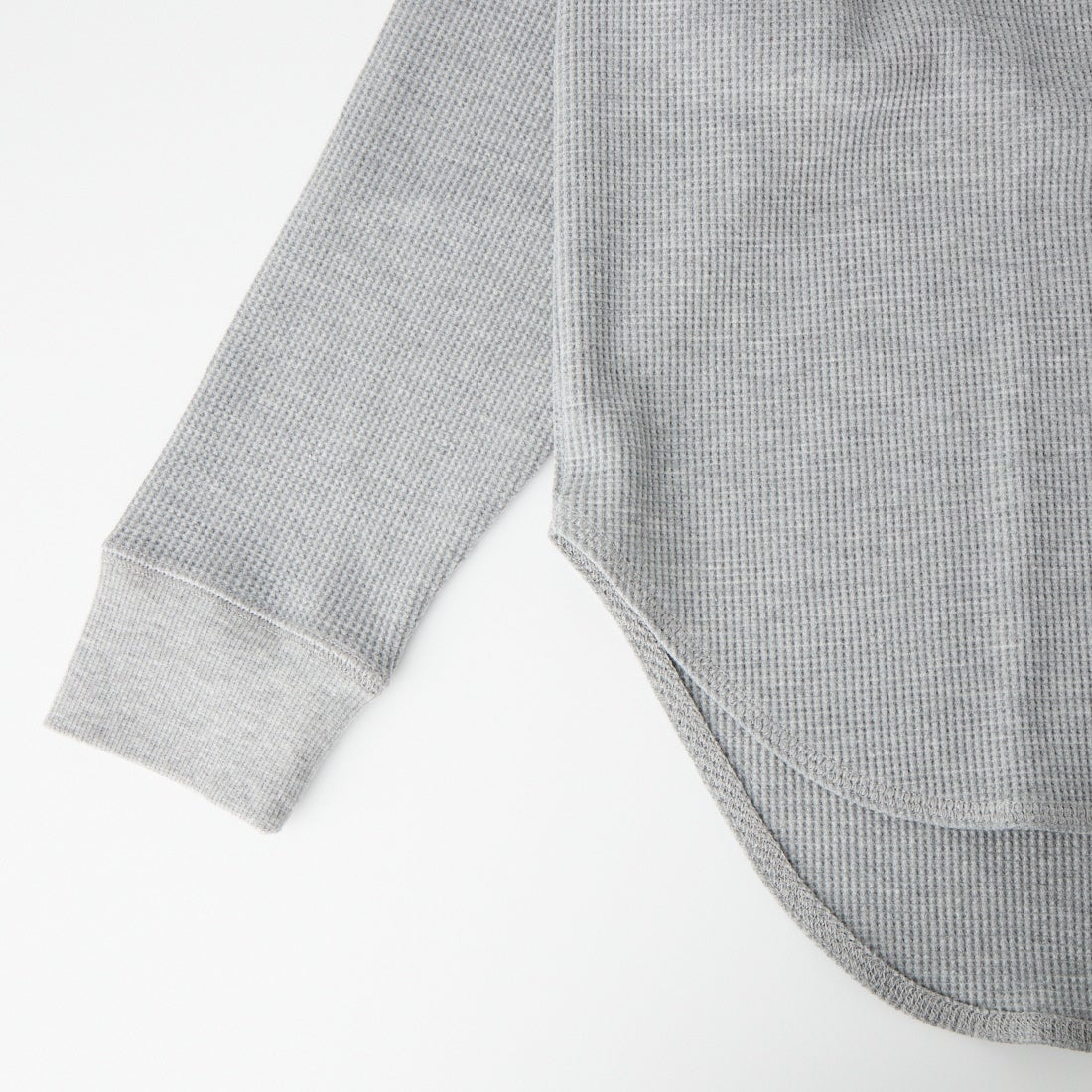 Jf Ready Made [ジェイエフレディメイド] ワッフルヘンリーネックロングTシャツ [3205108] 805 ｸﾞﾚｲ