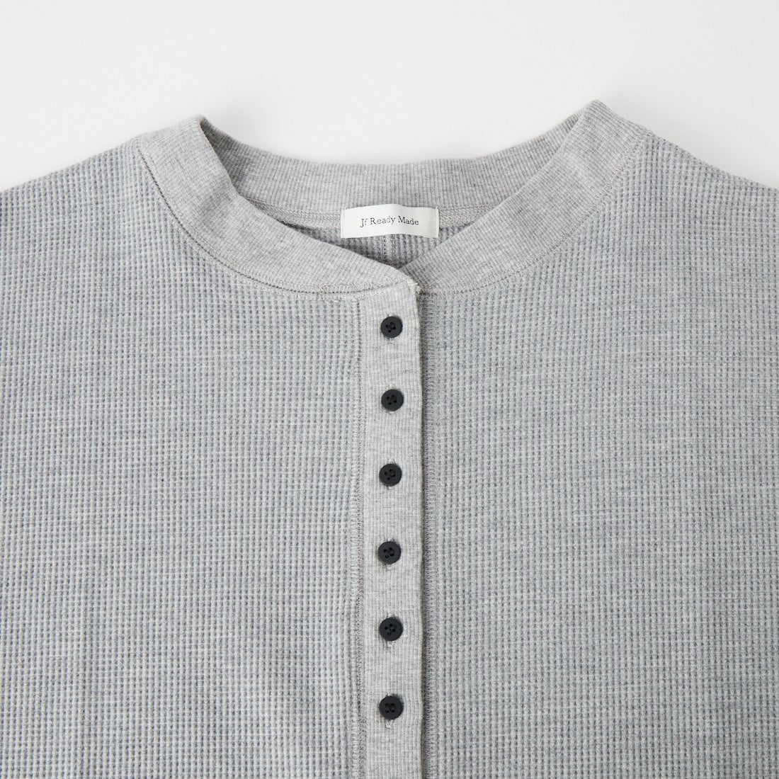 Jf Ready Made [ジェイエフレディメイド] ワッフルヘンリーネックロングTシャツ [3205108] 805 ｸﾞﾚｲ