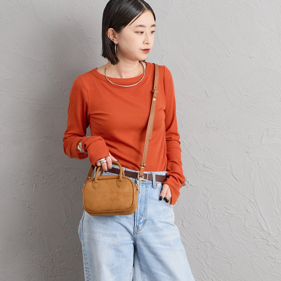 VELETTO [ヴェレット] フェイクスエードショルダーバッグ [CE-24072-SU] CAMEL