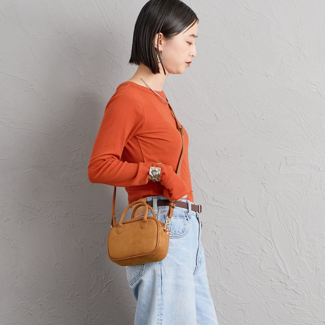 VELETTO [ヴェレット] フェイクスエードショルダーバッグ [CE-24072-SU] CAMEL