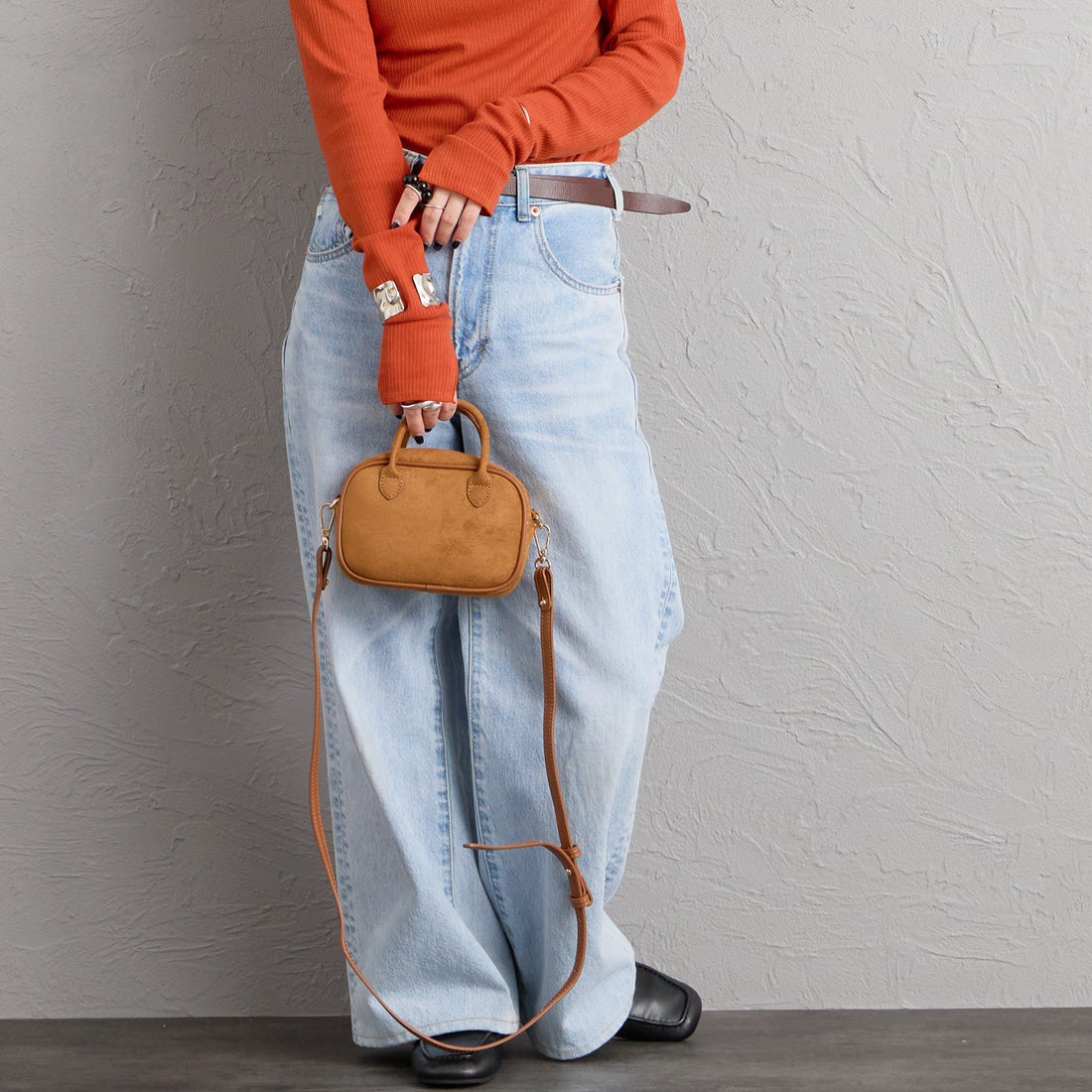 VELETTO [ヴェレット] フェイクスエードショルダーバッグ [CE-24072-SU] CAMEL