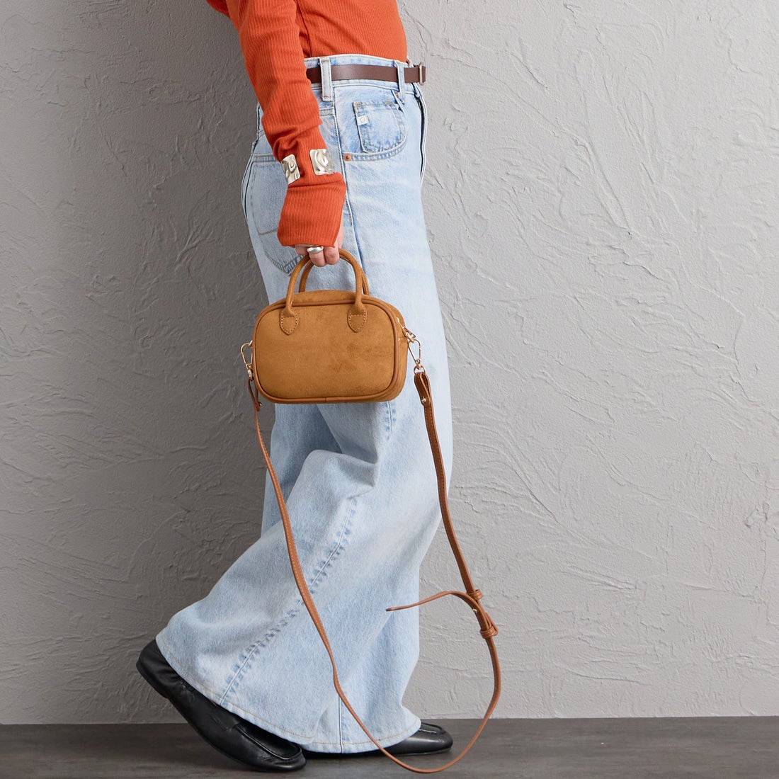 VELETTO [ヴェレット] フェイクスエードショルダーバッグ [CE-24072-SU] CAMEL