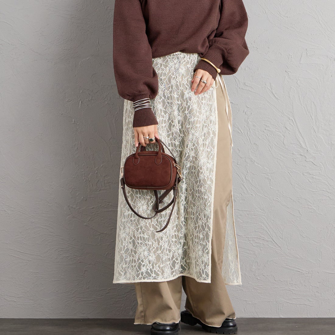VELETTO [ヴェレット] フェイクスエードショルダーバッグ [CE-24072-SU] DK.BROWN
