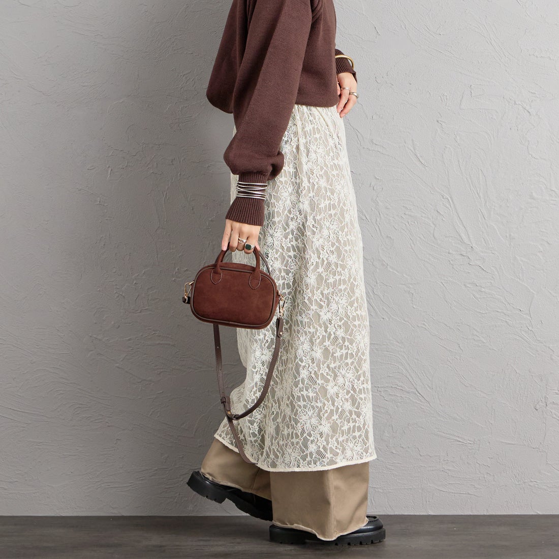 VELETTO [ヴェレット] フェイクスエードショルダーバッグ [CE-24072-SU] DK.BROWN