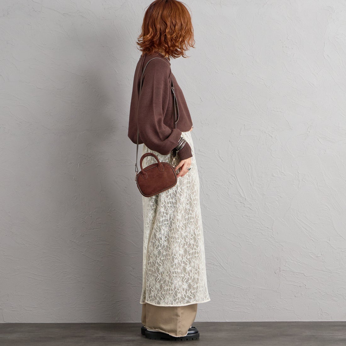 VELETTO [ヴェレット] フェイクスエードショルダーバッグ [CE-24072-SU] DK.BROWN