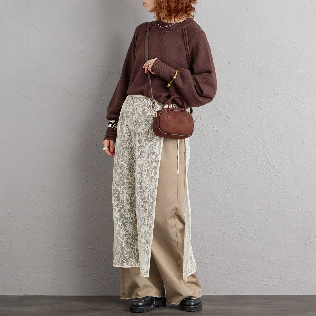 VELETTO [ヴェレット] フェイクスエードショルダーバッグ [CE-24072-SU] DK.BROWN