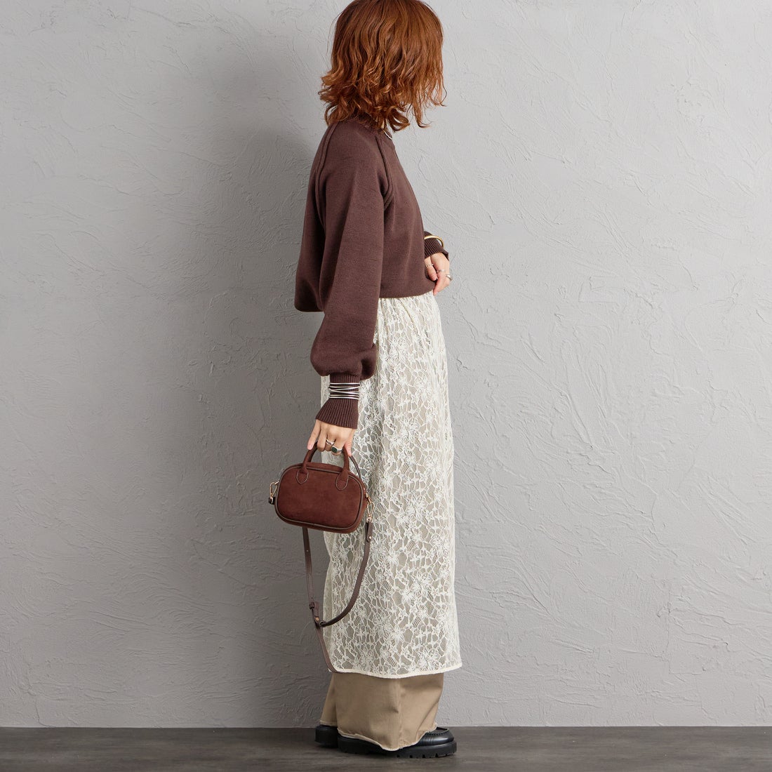 VELETTO [ヴェレット] フェイクスエードショルダーバッグ [CE-24072-SU] DK.BROWN