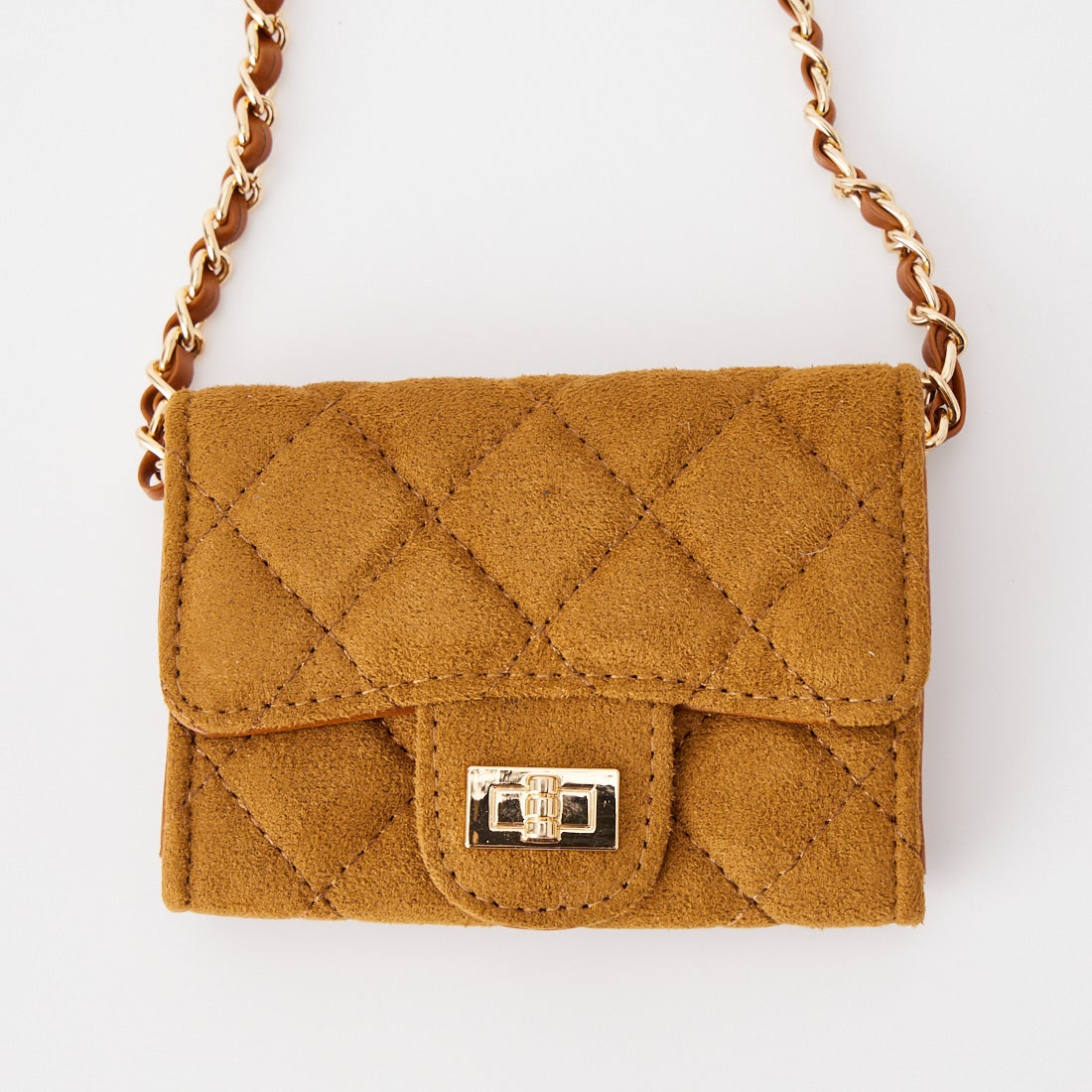 VELETTO [ヴェレット] フェイクスエードキルティングミニバッグ [SE-25040-SU] CAMEL