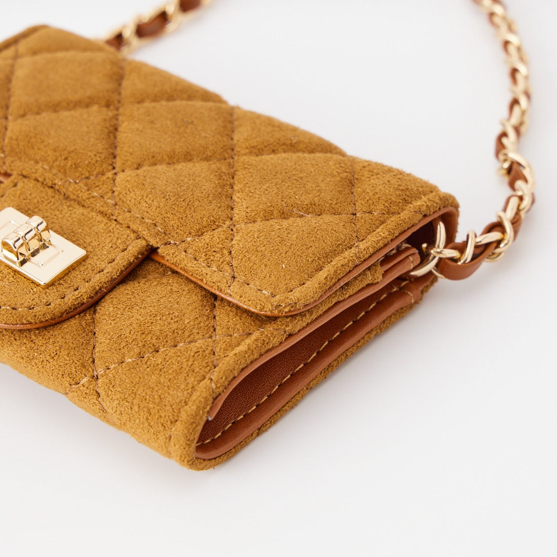 VELETTO [ヴェレット] フェイクスエードキルティングミニバッグ [SE-25040-SU] CAMEL