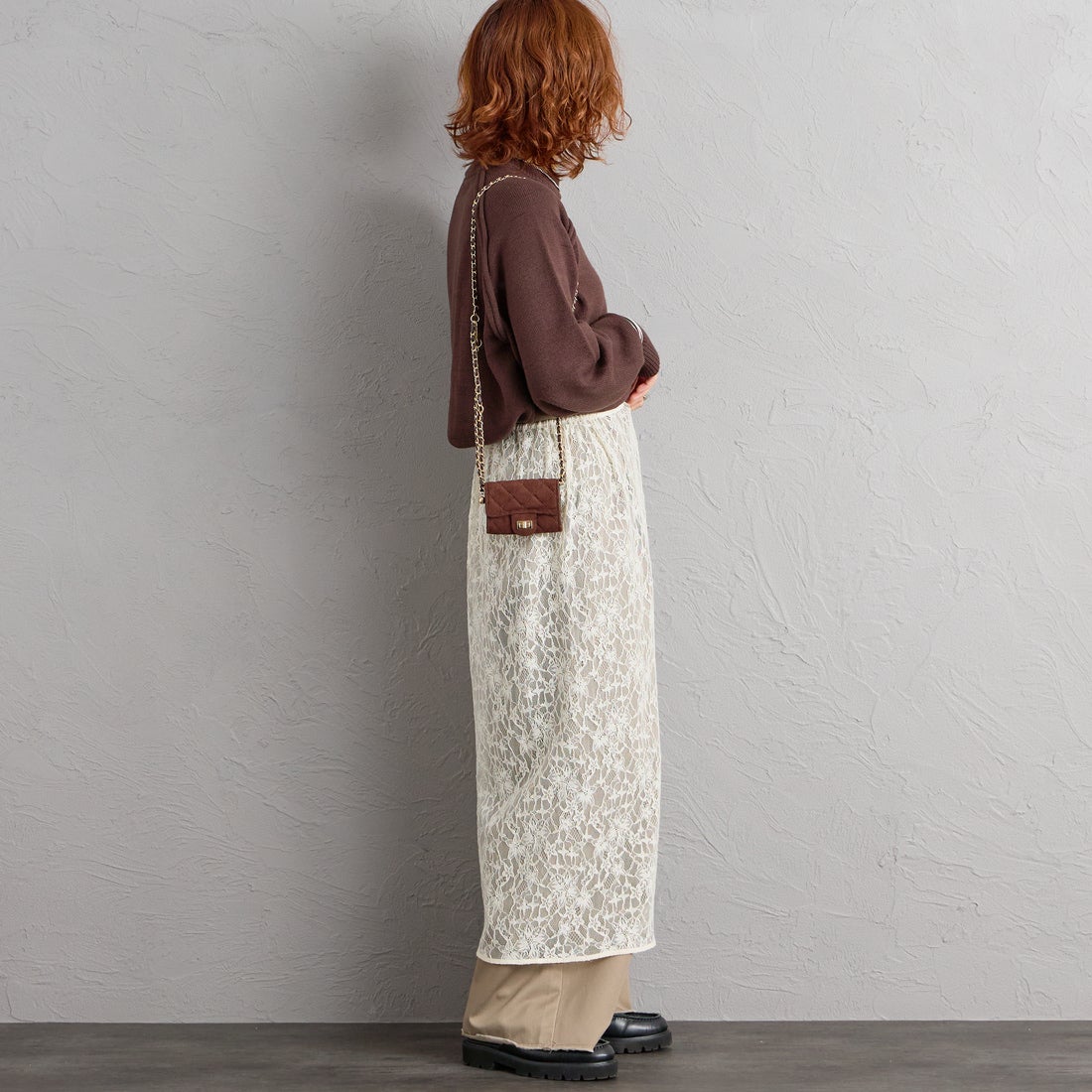 VELETTO [ヴェレット] フェイクスエードキルティングミニバッグ [SE-25040-SU] DK.BROWN