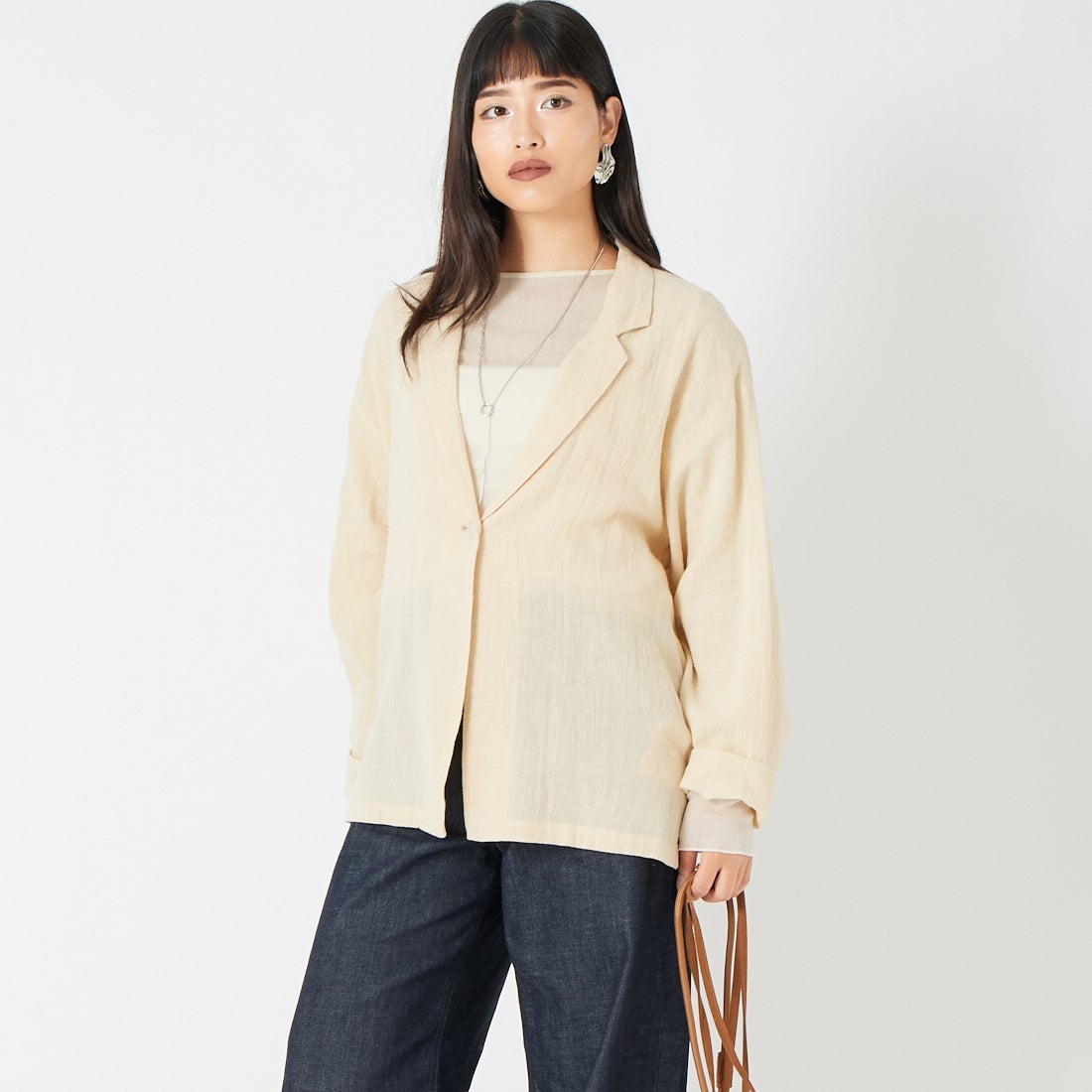 BEIGE&&モデル身長：162cm 着用サイズ：F&&