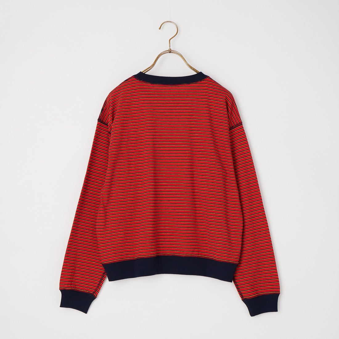 DANTON [ダントン] ストライプ スウェットTシャツ [DT-C0203TCB] RD/NV/YE M