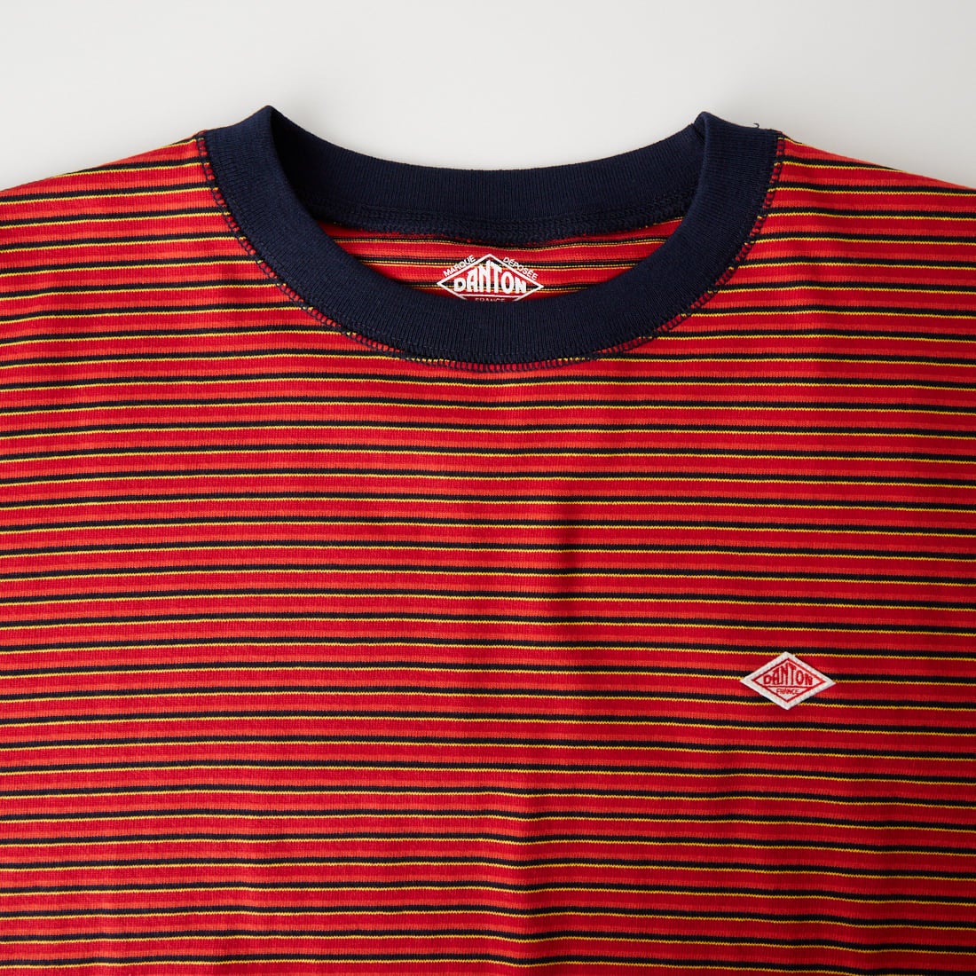 DANTON [ダントン] ストライプ スウェットTシャツ [DT-C0203TCB] RD/NV/YE M