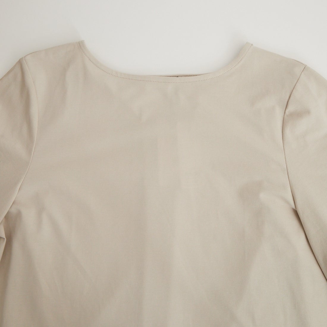 Jf Ready Made [ジェイエフレディメイド] TCシルケット袖タック7分袖Tシャツ [3205102] 810 Lｸﾞﾚｲ