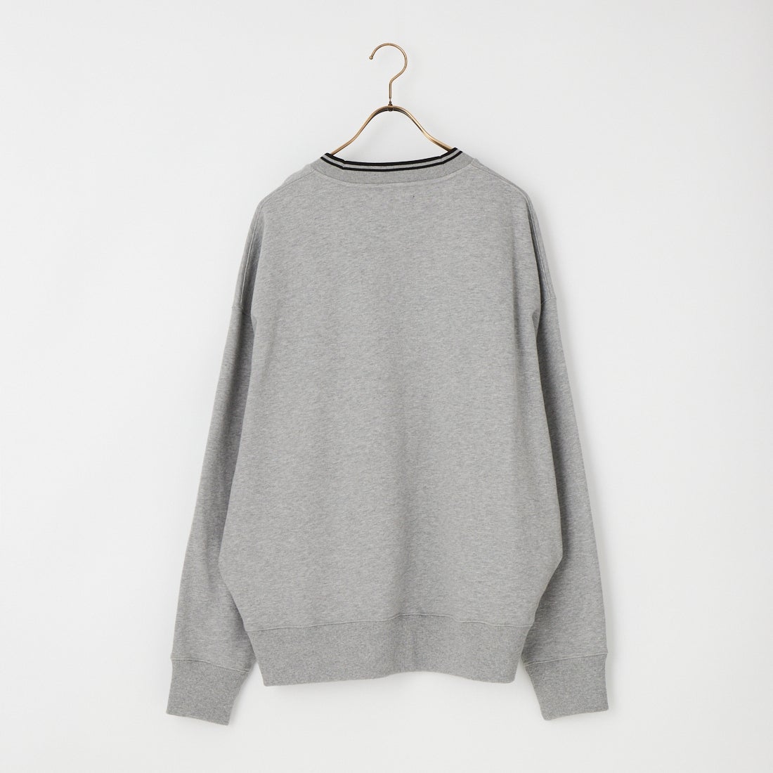 FRED PERRY [フレッドペリー] ツインティップライン オーバーサイズ ワンポイントロゴ刺繍スウェット [M3497] 420 STEEL