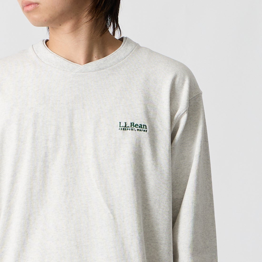 L.L.BEAN [エルエルビーン] Union ロングスリーブTシャツ [6475-5036] 19 BIRCH &&モデル身長：177cm 着用サイズ：M&&
