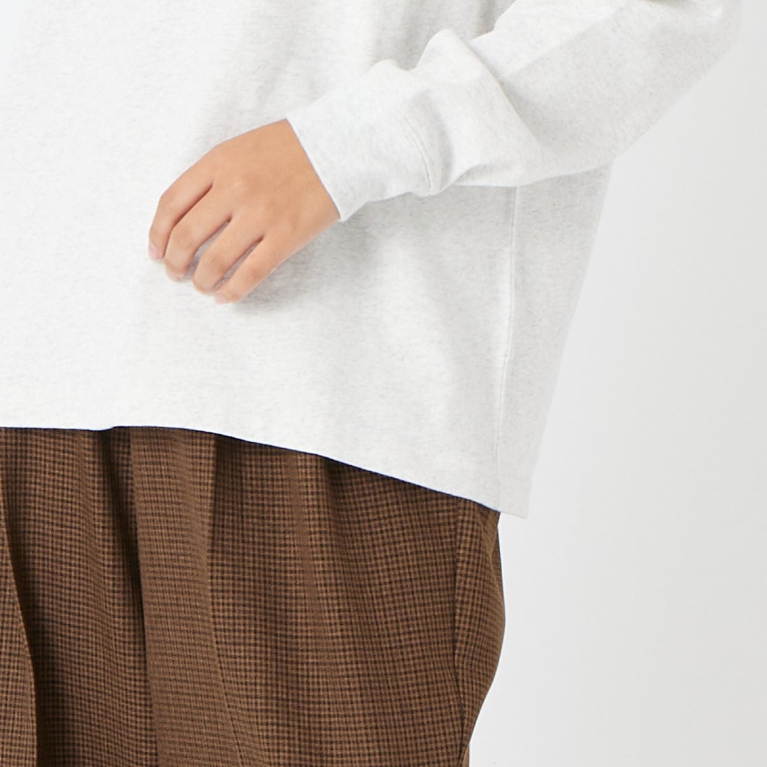 L.L.BEAN [エルエルビーン] Union ロングスリーブTシャツ [6475-5136] 19 BIRCH &&モデル身長：162cm 着用サイズ：M&&