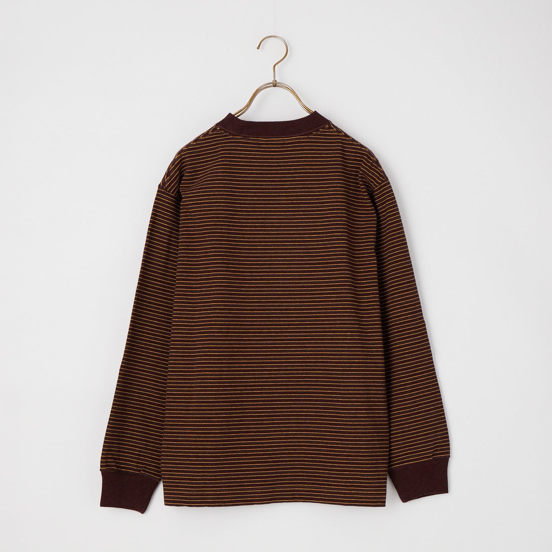 L.L.BEAN [エルエルビーン] Union ロングスリーブボーダーTシャツ [6475-5138] 92 BRN/YEL