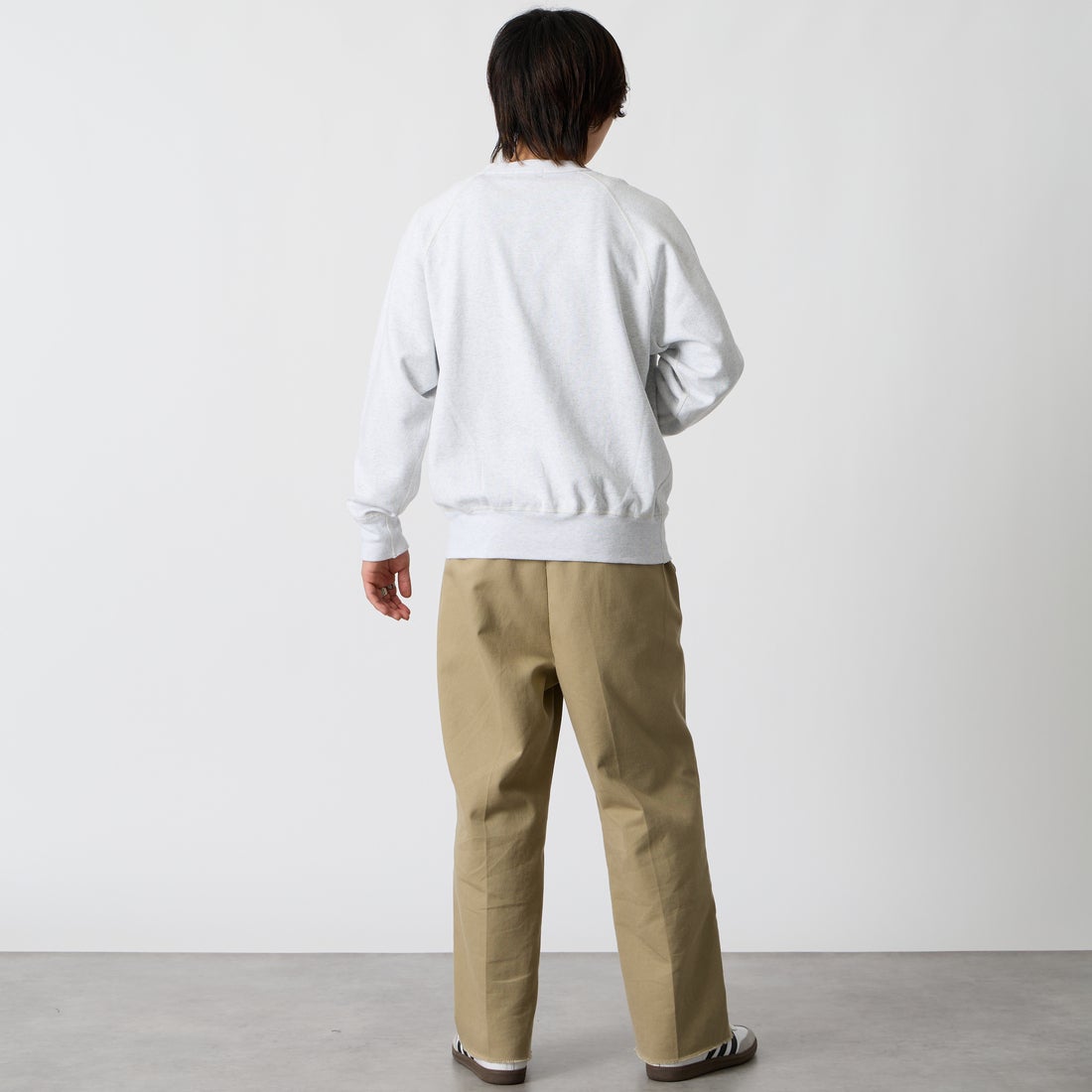 L.L.BEAN [エルエルビーン] PORTAGE クルーネックスウェット [6475-5039] 19 BIRCH &&モデル身長：177cm 着用サイズ：M&&