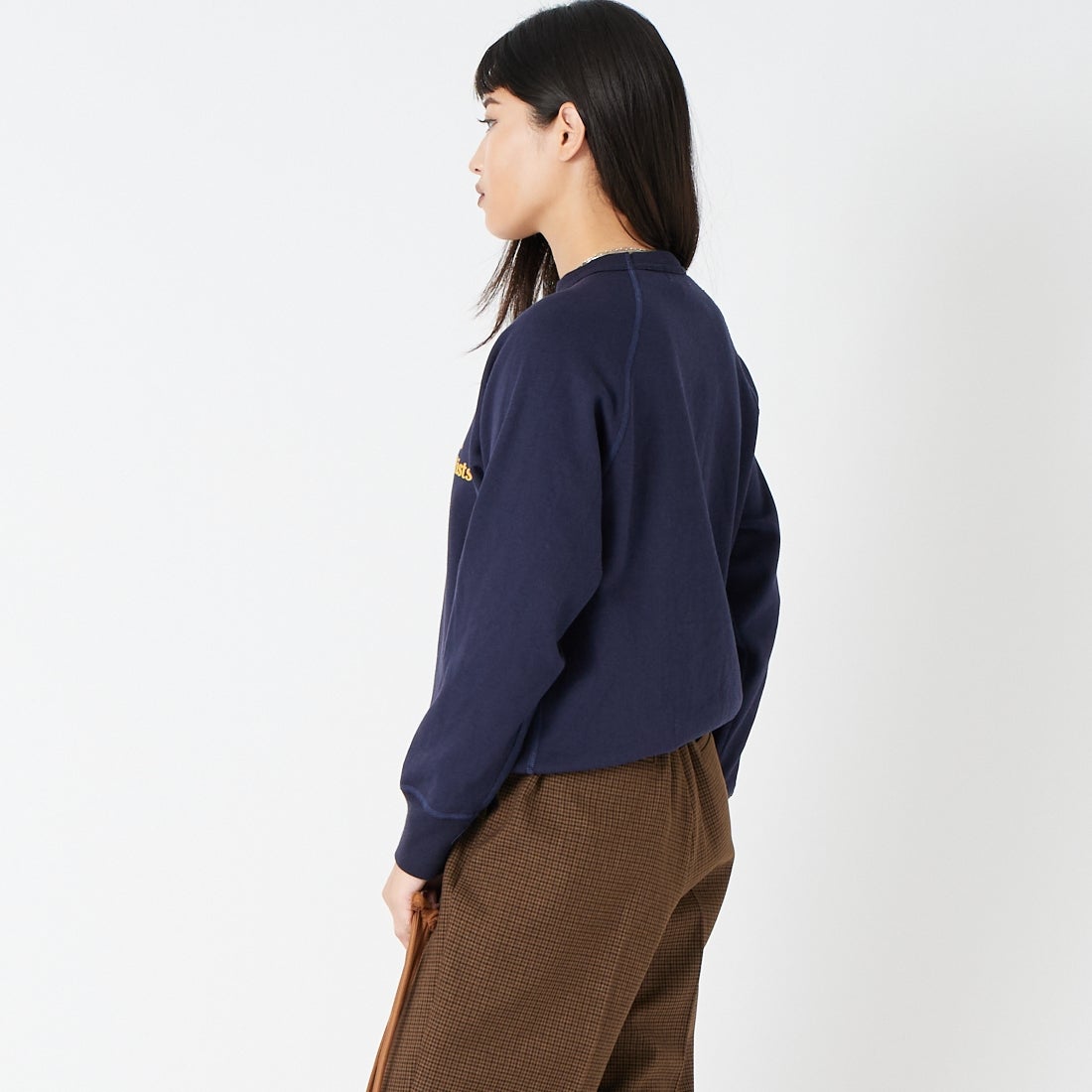 L.L.BEAN [エルエルビーン] PORTAGE クルーネックスウェット [6475-5139] 67 NAVY &&モデル身長：162cm 着用サイズ：M&&
