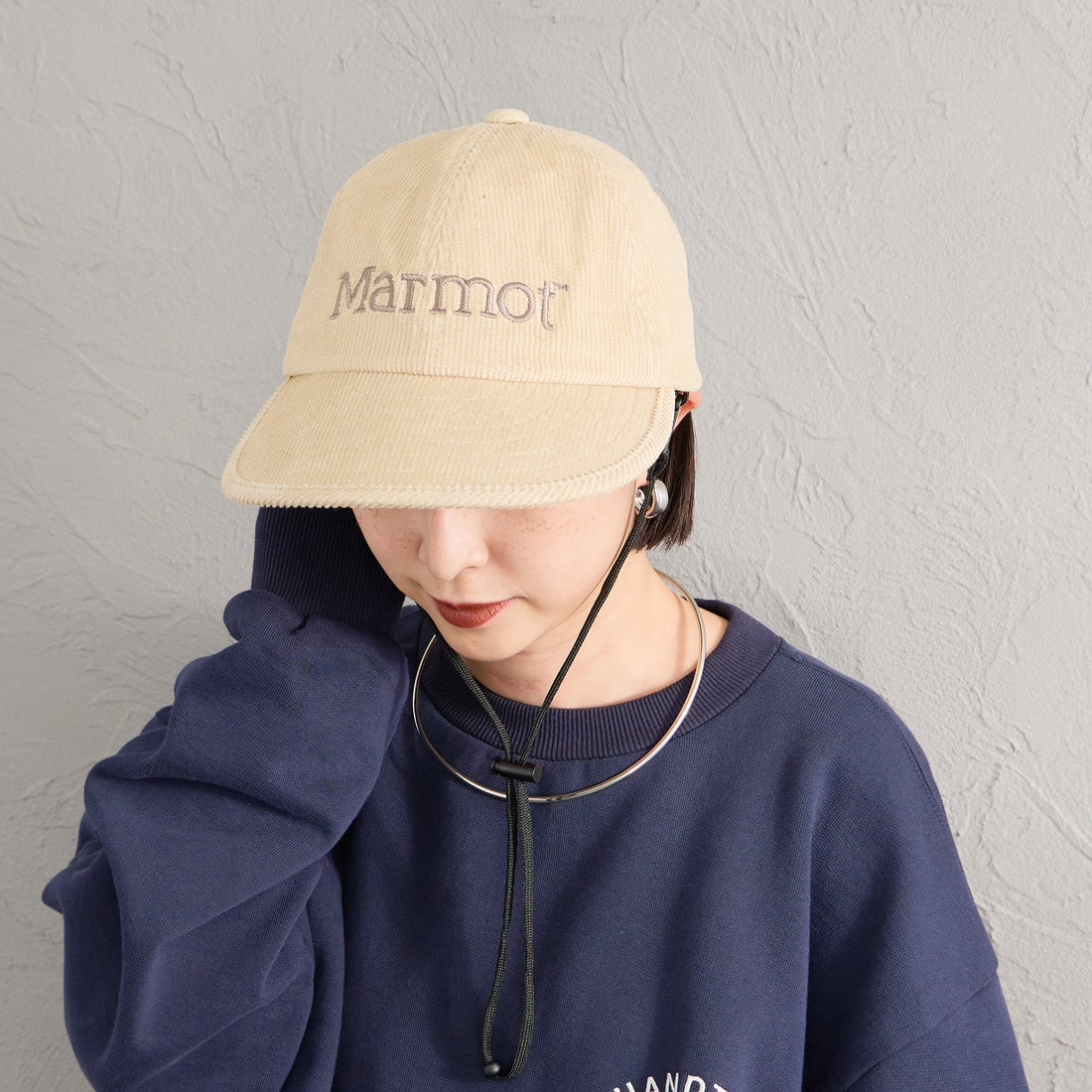 Marmot [マーモット] 別注 ブランドロゴ コーデュロイロングビルキャップ [MTFW26UHG360IN-JF] NATURAL