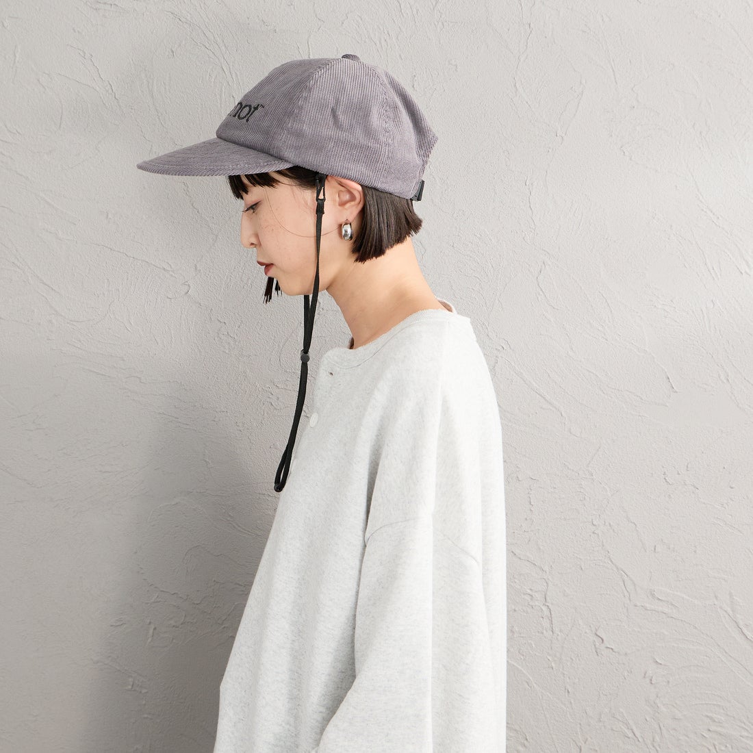 Marmot [マーモット] 別注 ブランドロゴ コーデュロイロングビルキャップ [MTFW26UHG360IN-JF] CHARCOAL
