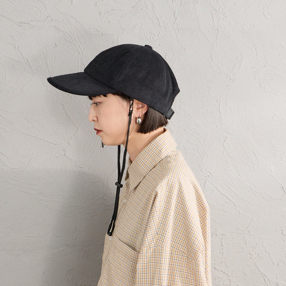 Marmot [マーモット] 別注 ブランドロゴ コーデュロイロングビルキャップ [MTFW26UHG360IN-JF] BLACK