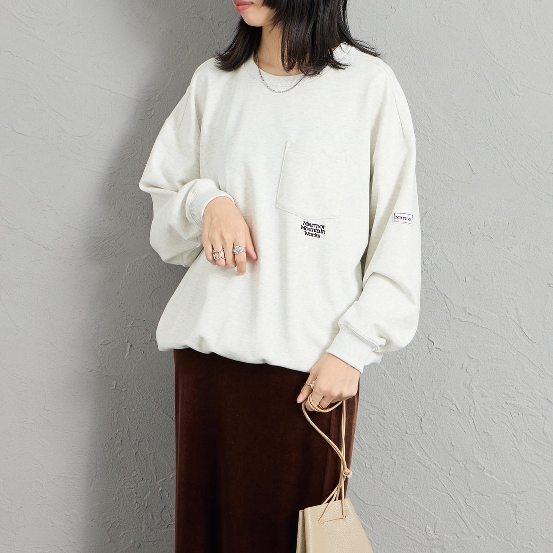 ASH GRAY&&モデル身長：162cm 着用サイズ：S&&