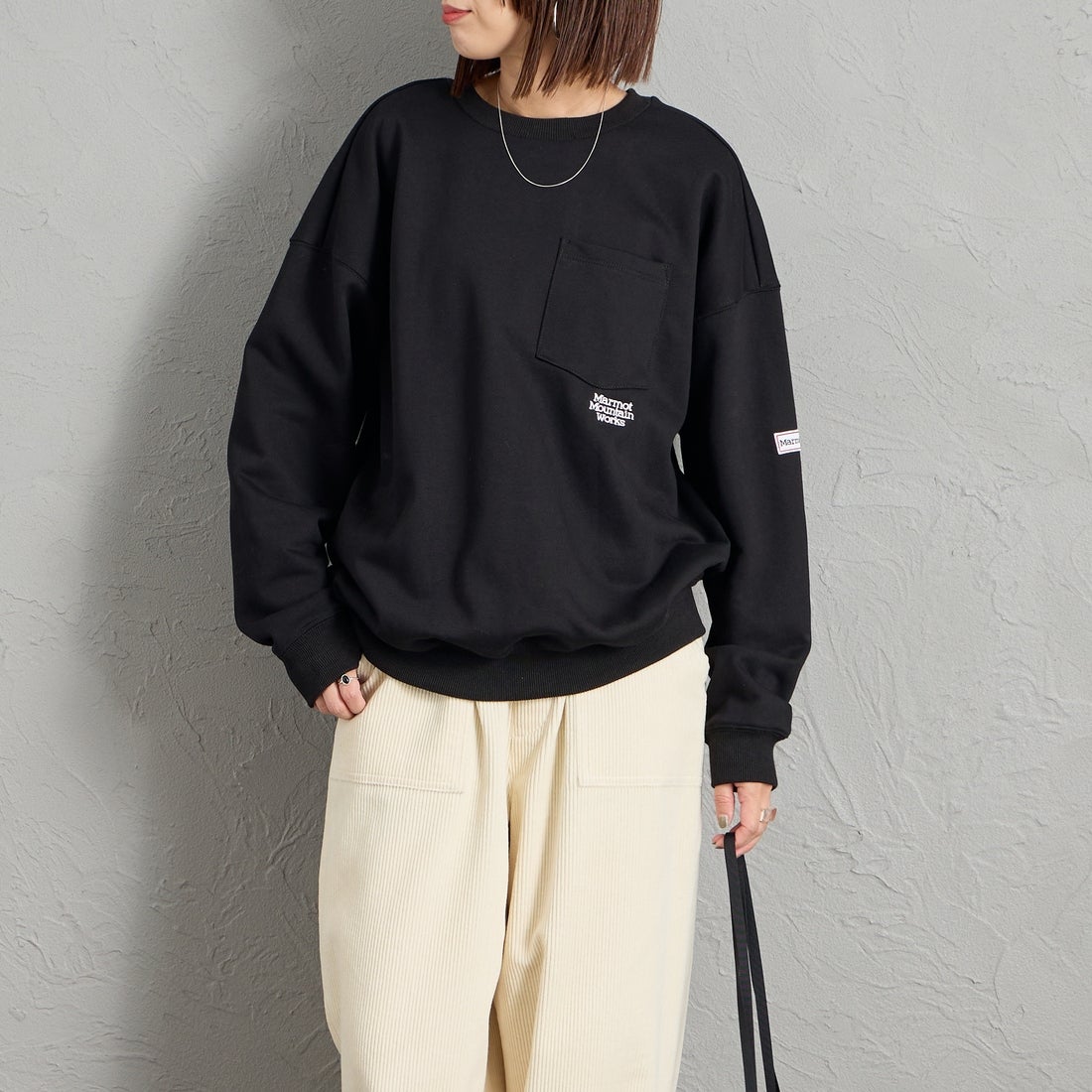BLACK&&モデル身長：159cm 着用サイズ：S&&