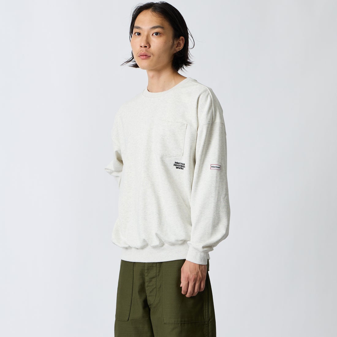 ASH GRAY&&モデル身長：175cm 着用サイズ：M&&