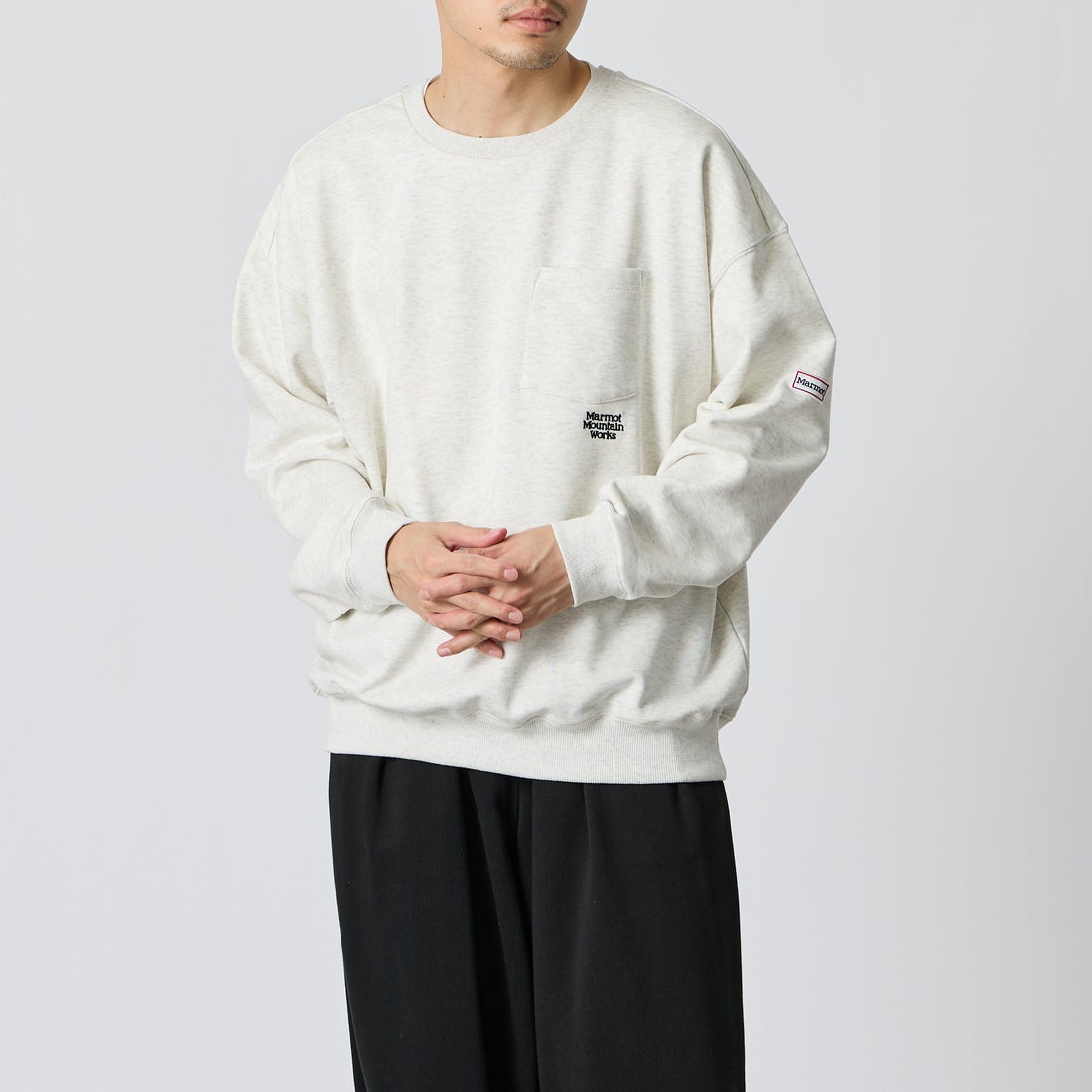 ASH GRAY&&モデル身長：168cm 着用サイズ：L&&