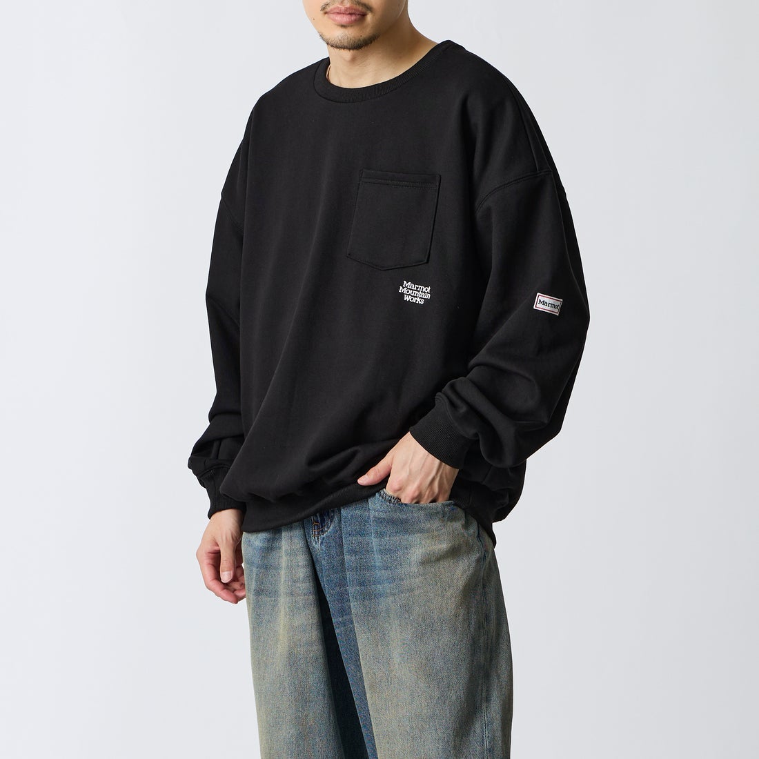 BLACK&&モデル身長：168cm 着用サイズ：L&&