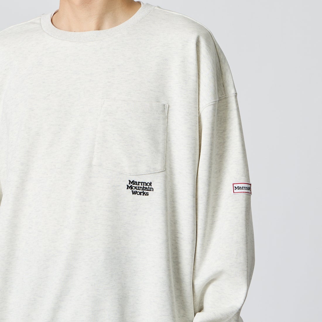 Marmot [マーモット] 別注 ワンポイントロゴ刺繍 ポケットスウェット [MTFW26USW331IN-JF] ASH GRAY