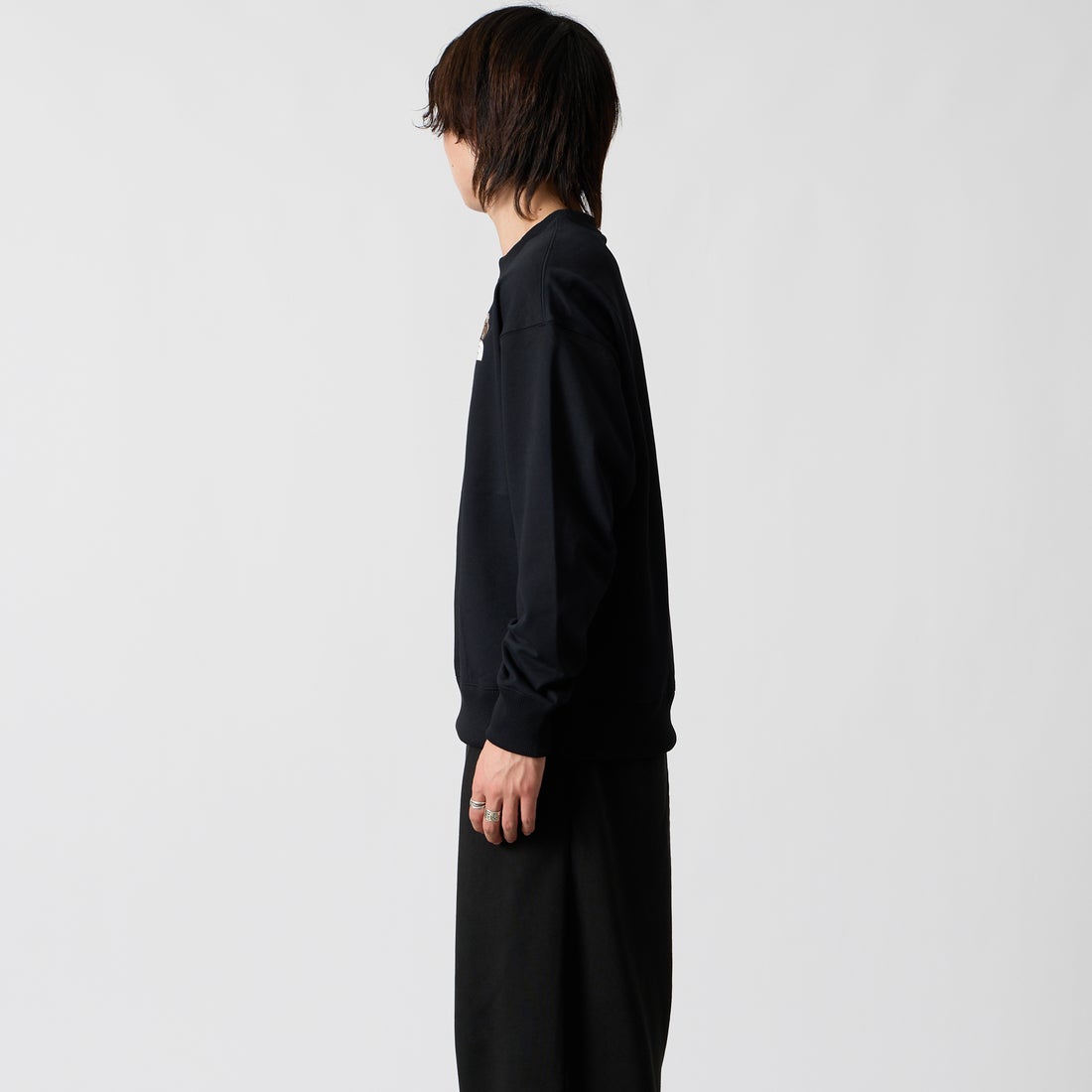 THE NORTH FACE [ザ ノースフェイス] ズーピッカークルー [NT62638] K &&モデル身長：177cm 着用サイズ：M&&