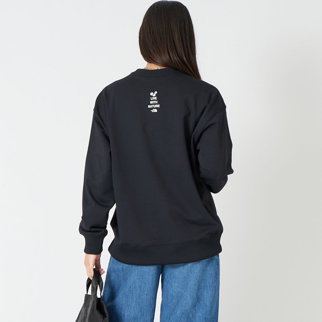 THE NORTH FACE [ザ ノースフェイス] ズーピッカークルー [NT62638] K &&モデル身長：162cm 着用サイズ：S&&