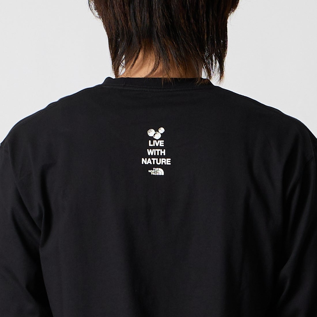 THE NORTH FACE [ザ ノースフェイス] ロングスリーブフラッシュドライズーピッカーティー [NT82645] K &&モデル身長：177cm 着用サイズ：M&&